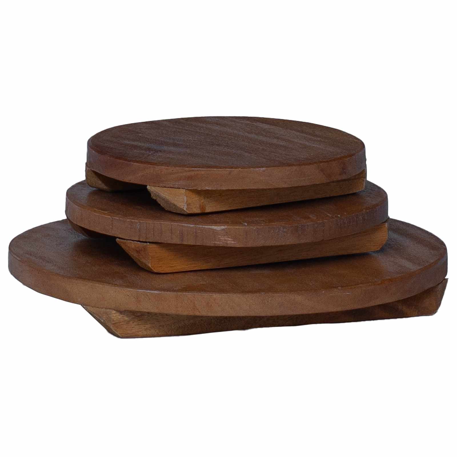 Plant Stool 3 pcs Bruin Mahoniehout image 11