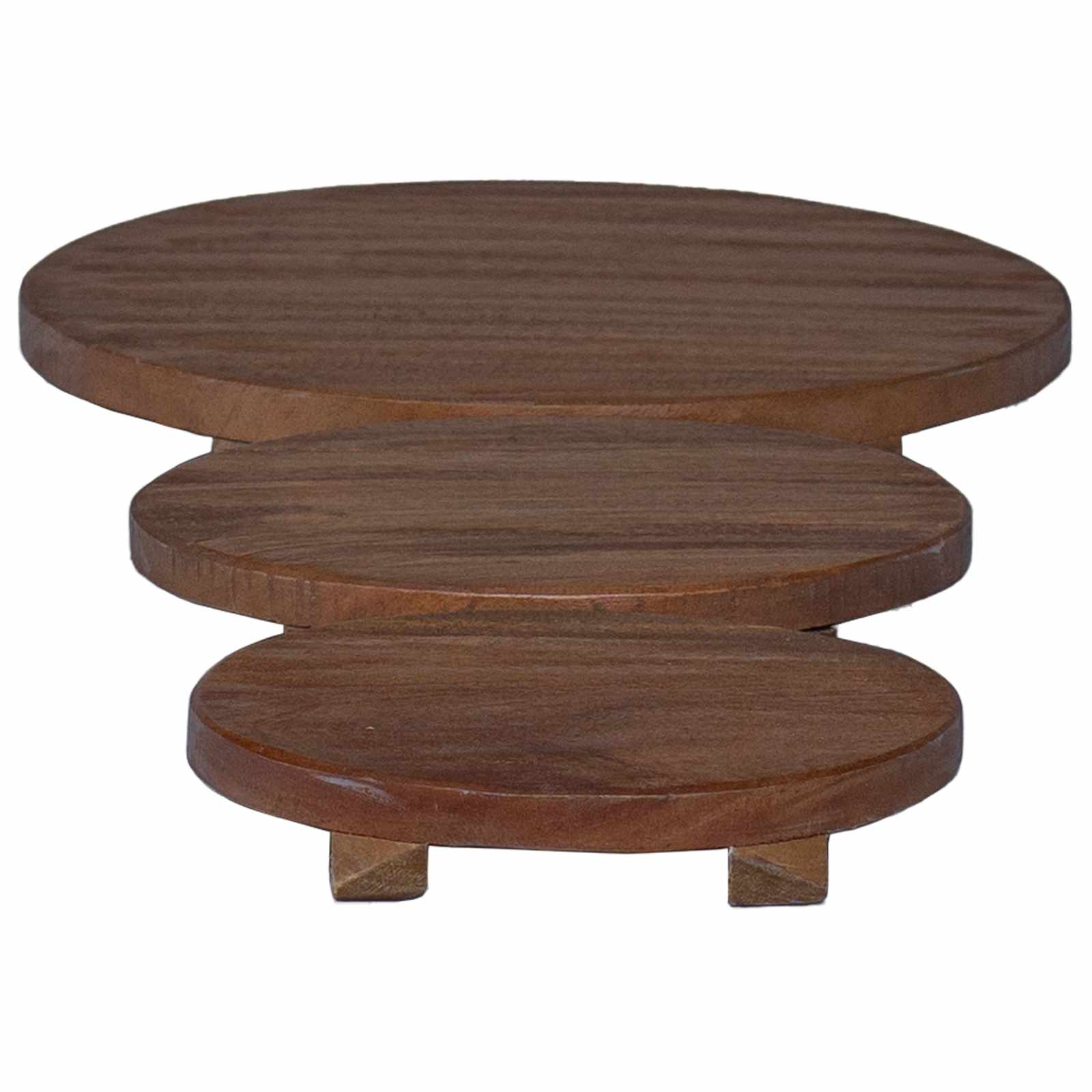 Plant Stool 3 pcs Bruin Mahoniehout image 8