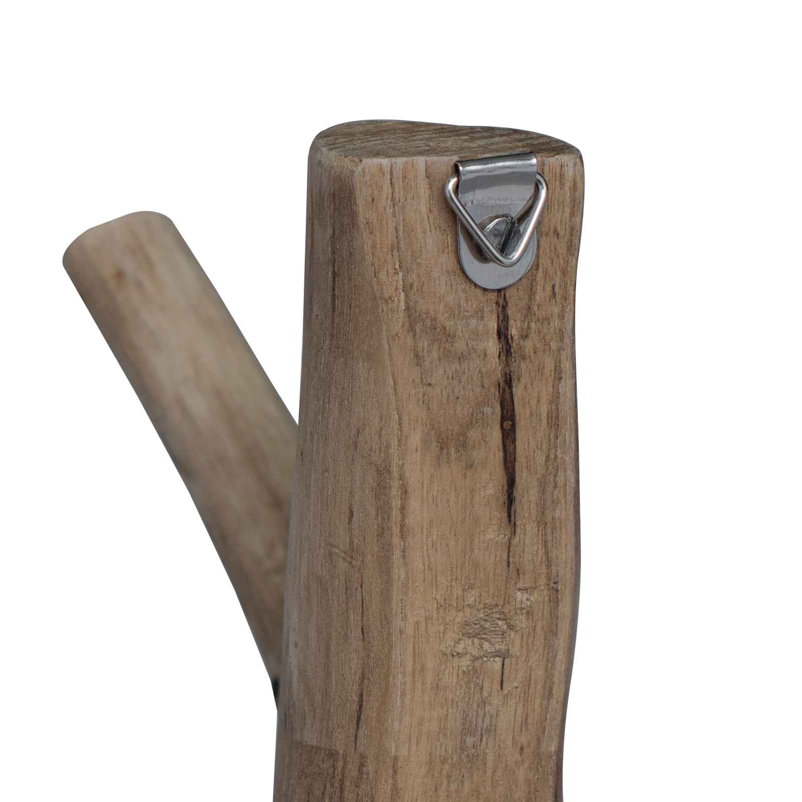 Haak Bruin 4 x 4 x 14 cm Massief Gerecycled Hout image 9