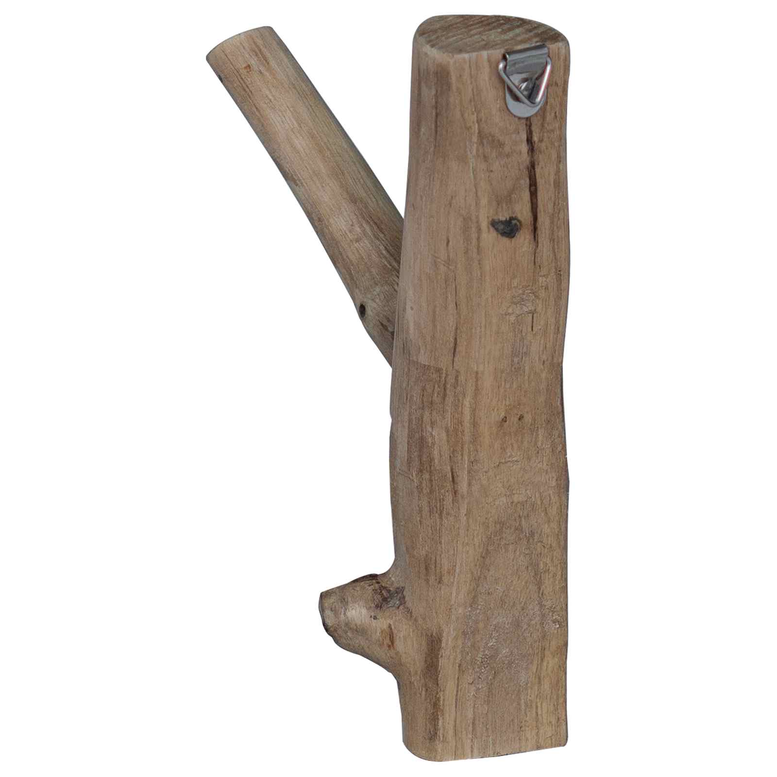 Haak Bruin 4 x 4 x 14 cm Massief Gerecycled Hout image 8