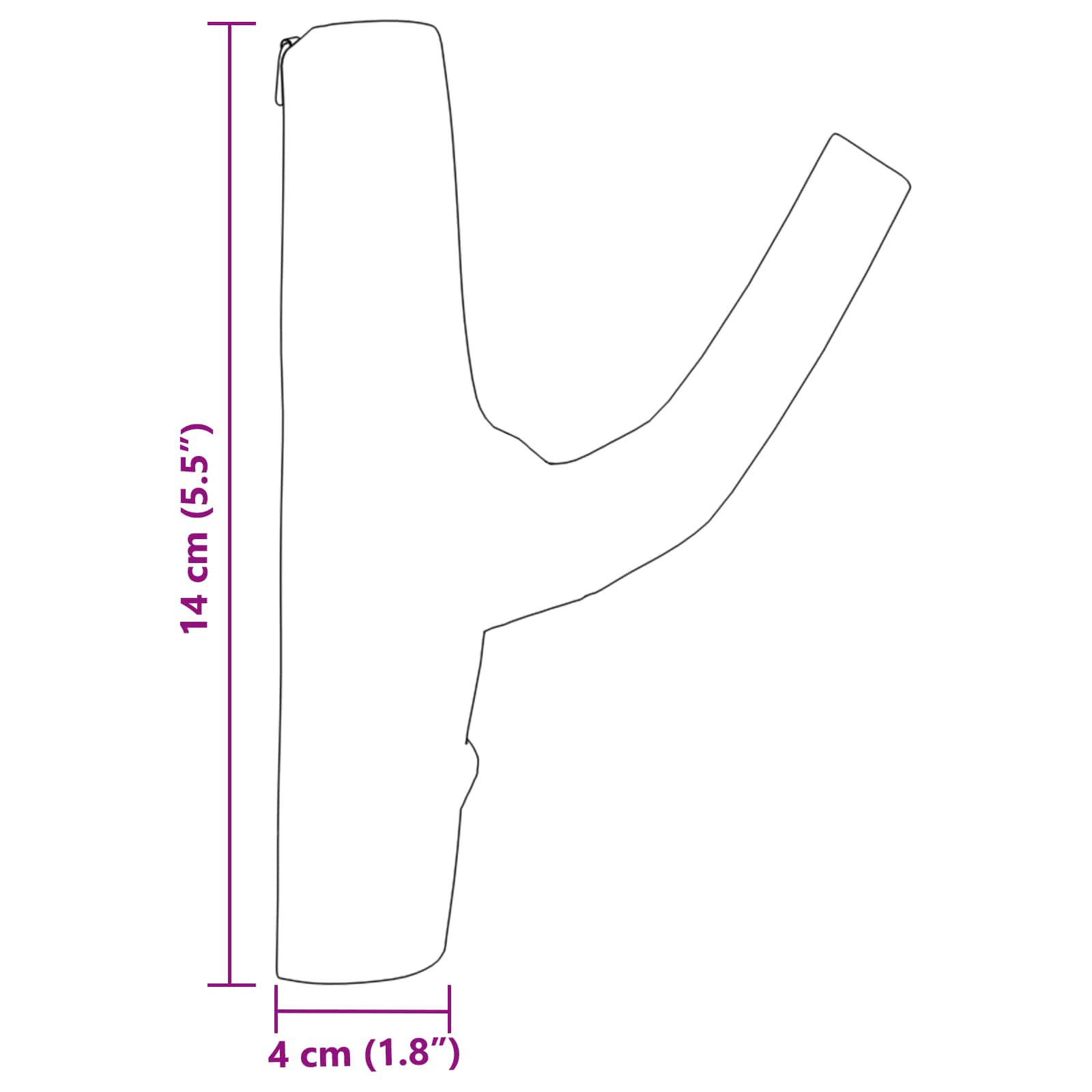Haak Bruin 4 x 4 x 14 cm Massief Gerecycled Hout image 11