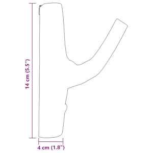 Háček Hnědá 4 x 4 x 14 cm Masivní obnovované dřevo - obrázek 11