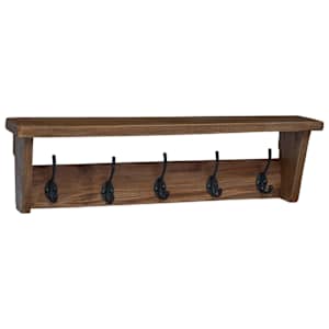 vidaXL Hanger Pruun 50 x 10 x 14 cm Tugev Mahagoni Puit