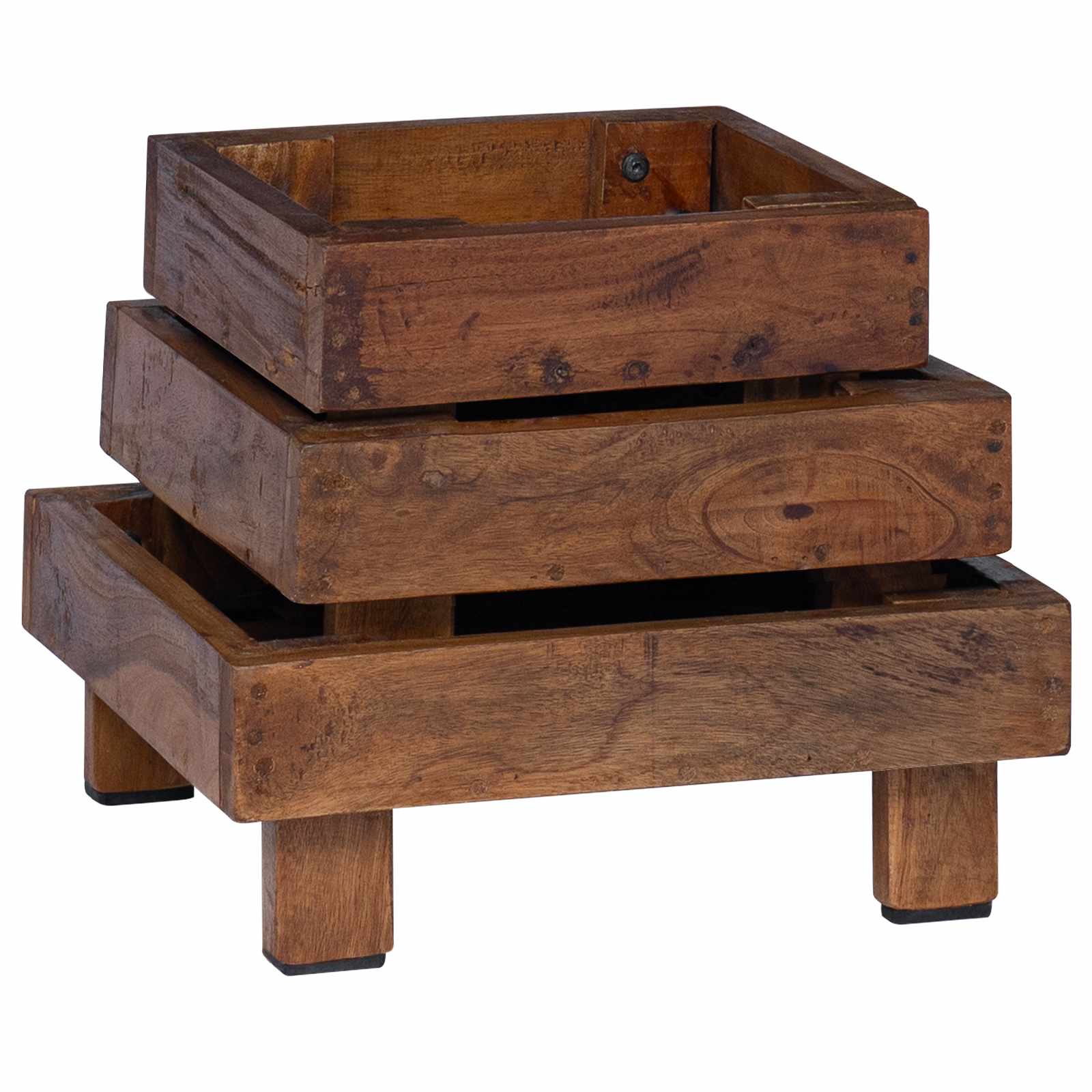 Plantenstandaard 3 pcs Bruin Mahoniehout image 13