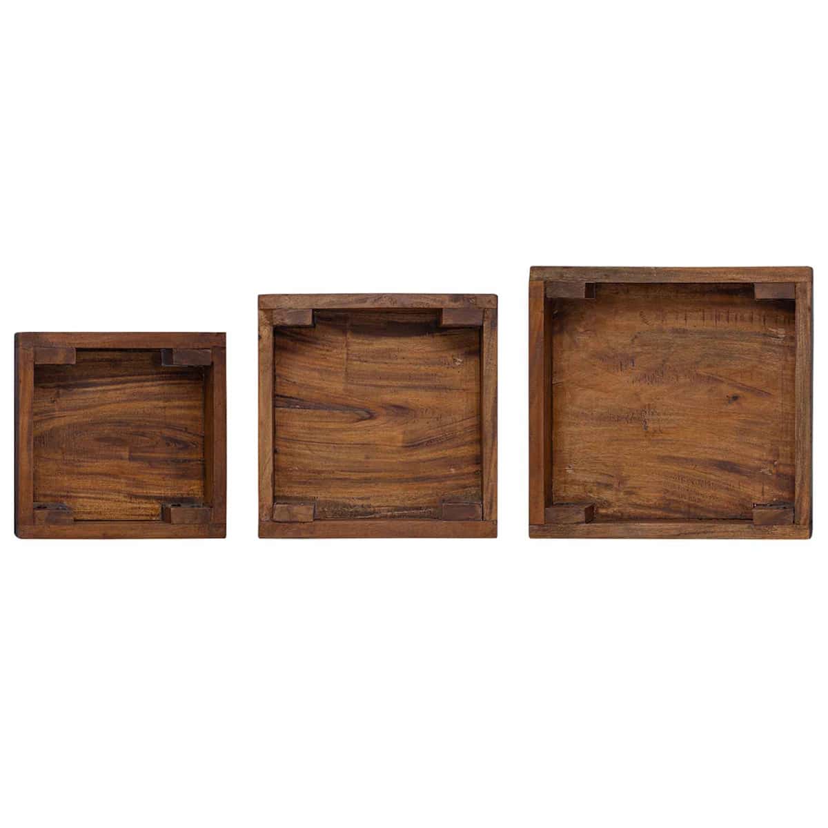 Planteholder 3 stk. Brun 35 x 35 x 12 cm Mahogni Træ - Billede 10