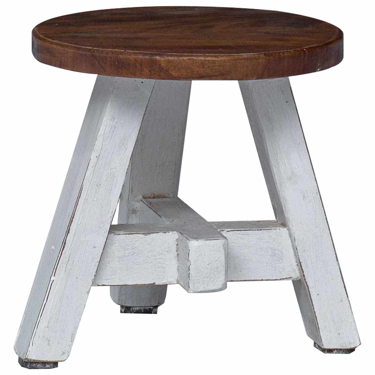 Taburet Naturfarvet 22 x 22 x 24 cm Mahogni Træ - Billede 7