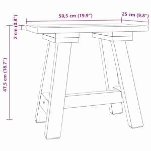 lavice Přírodní 50,5 x 25 x 47,5 cm Masivní mahagonové dřevo - obrázek 11
