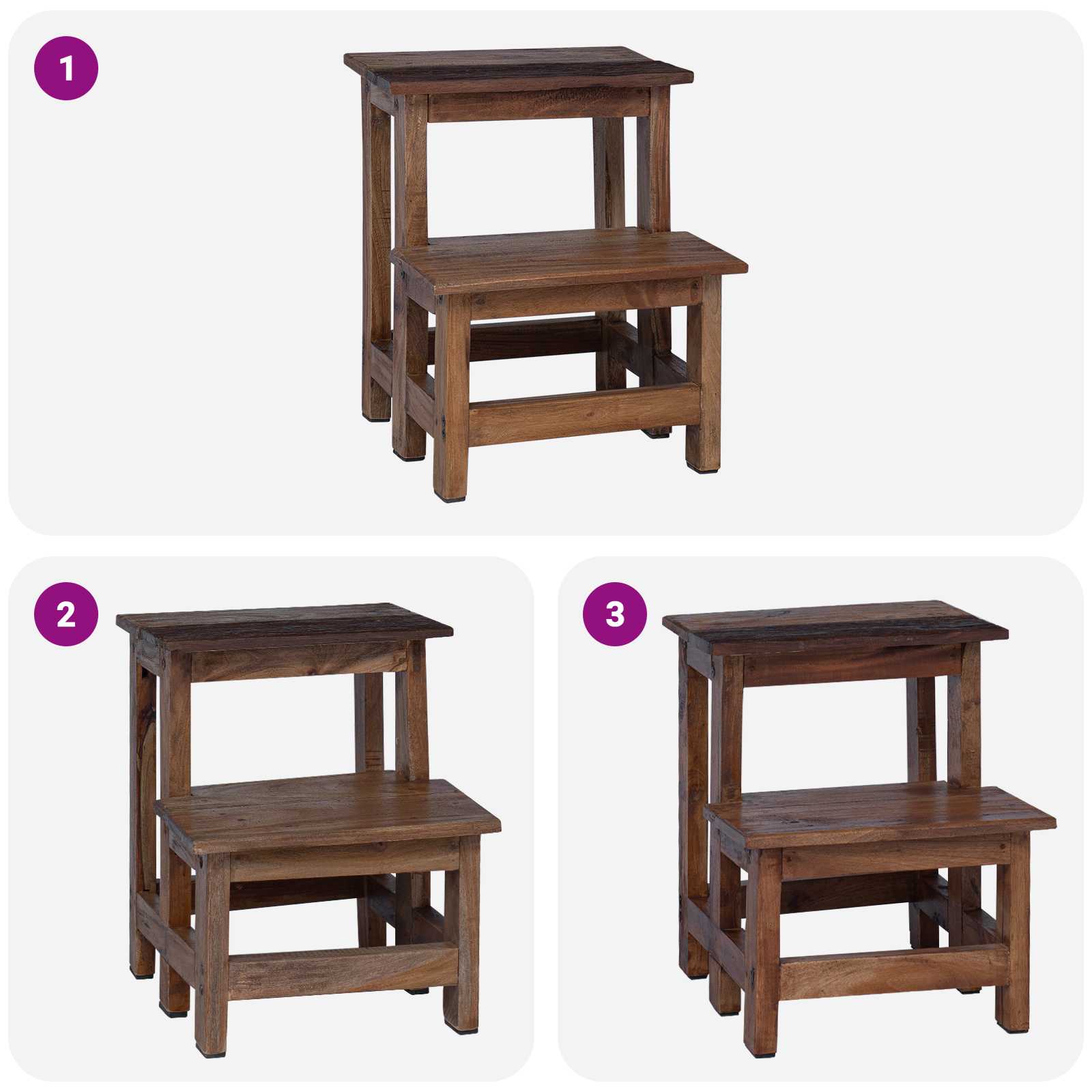 Stolica Naravna 37 x 37 x 46 cm Mahagonijevo les - slika 4