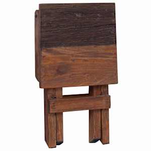 Stolička Přírodní 30 x 30 x 48 cm Masivní recyklované dřevo - obrázek 4