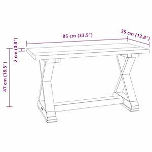 lavice Přírodní 85 x 35 x 47 cm Masivní recyklované dřevo - obrázek 10