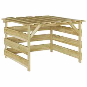 vidaXL Muru niiduki garaaž Pruun 84 x 80 x 56 cm Immutatud kuusk