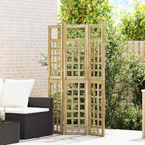 Zaslonska zaščita Medeno rjava 121 x 180 cm Masivno borovo les