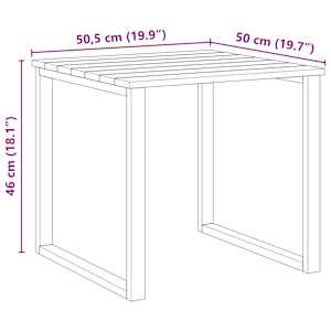 stůl Přírodní 50,5 x 50 x 46 cm Impregnované borovicové dřevo - obrázek 9