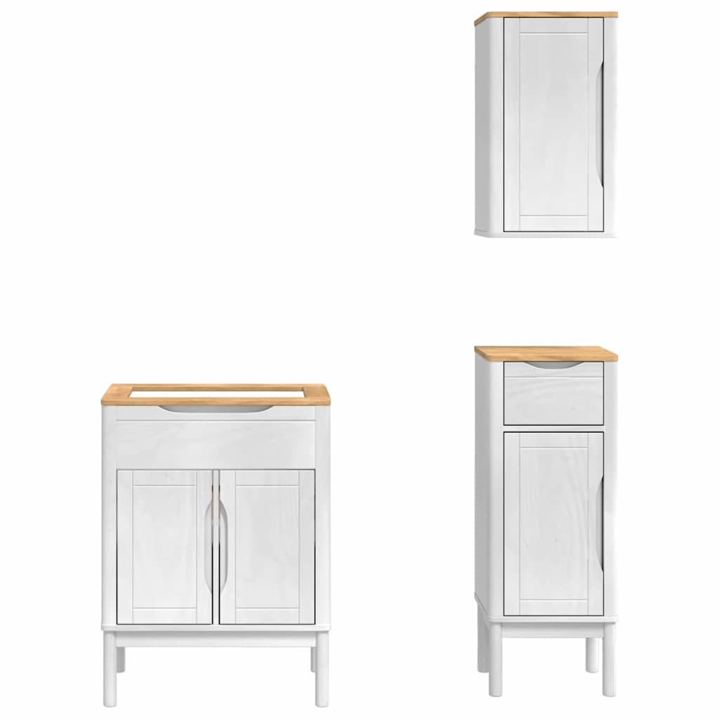 Komplet pohištva za kopalnico s predalom FLORO 3 pcs Bela - slika 9