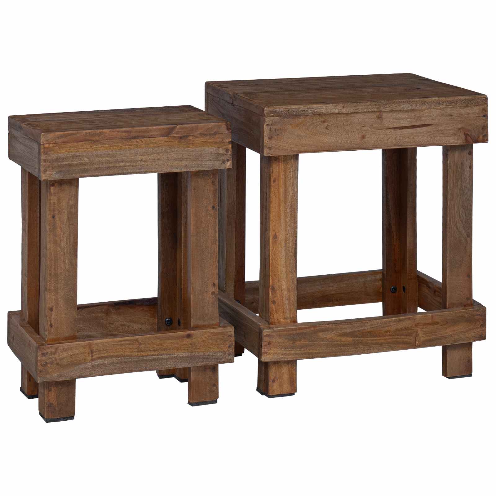 Növényállvány 2 pcs Barna 70 x 11 x 27 cm Mahagóni fa