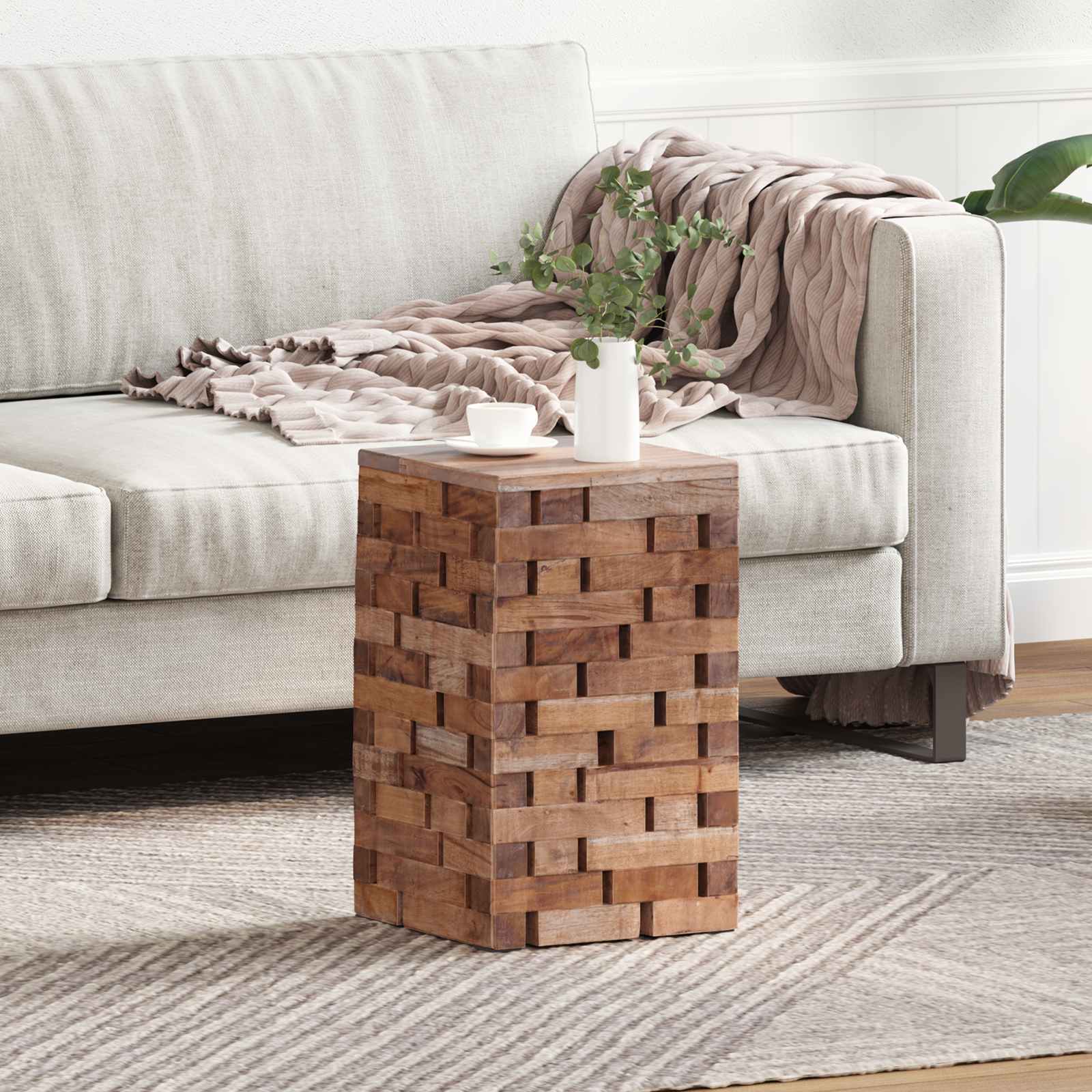 Stolica Naravna 29 x 29 x 48 cm Trden predelan les