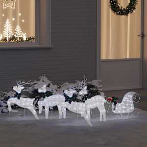 LED Jeleni 5 pcs srebrna blago