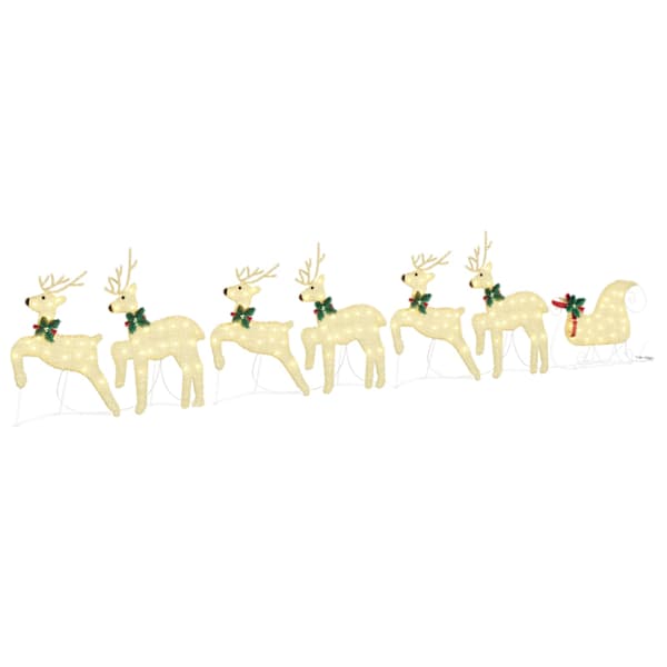 vidaXL LED P&otilde;hjap&otilde;drad 7 tk Kuldne 43 x 18 x 66 cm kangas