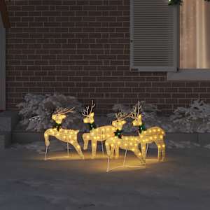 LED Sobové 4 pcs Zlatá textil - obrázek 3