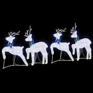 LED Sobové 4 pcs Bílá textil - obrázek 5