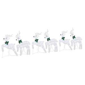 LED Sobové 6 pcs Stříbrná textil - obrázek 2