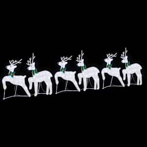 LED Sobové 6 pcs Stříbrná textil - obrázek 5