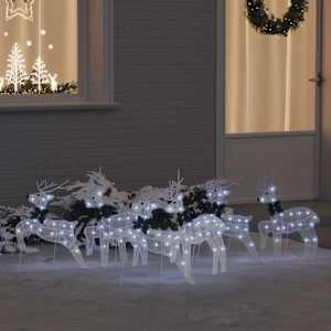 LED Sobové 6 pcs Bílá textil - obrázek 1
