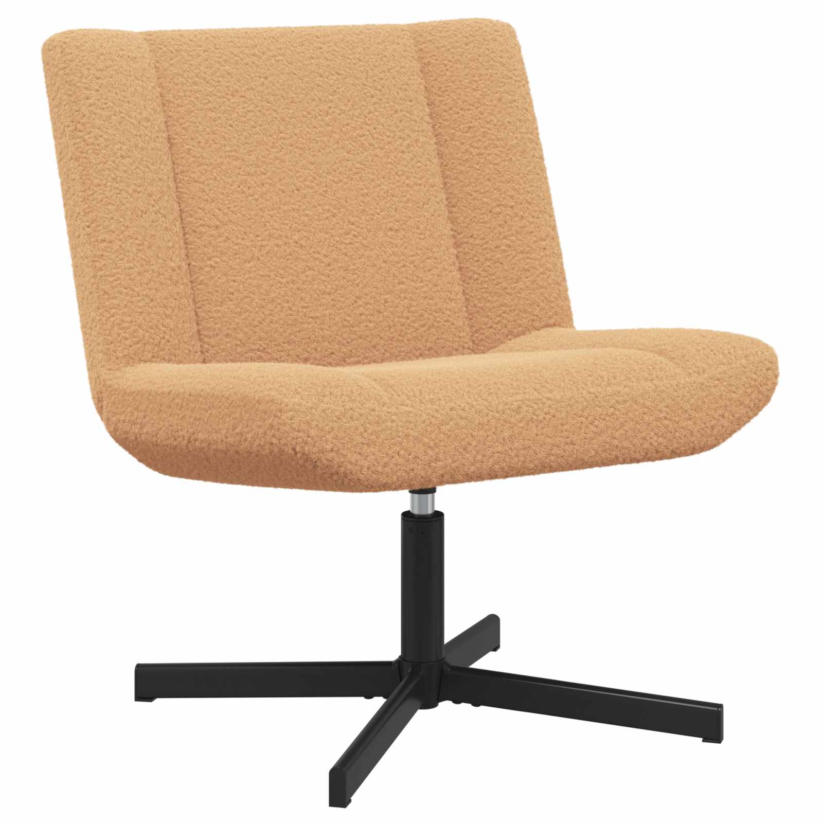 vidaXL Drehstuhl Beige 63 x 75 x 76 cm Schafsleder