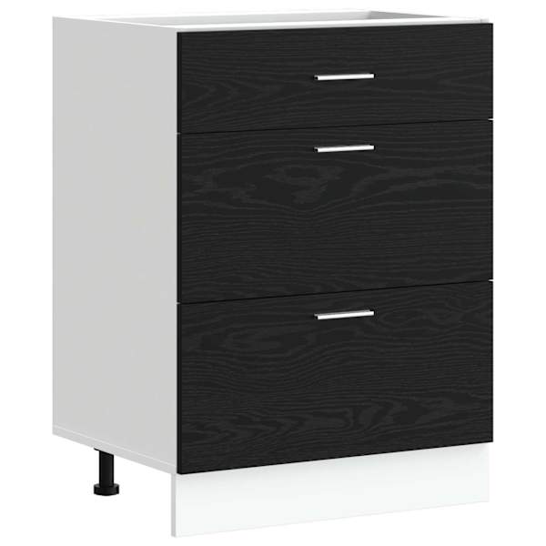 vidaXL K&ouml;&ouml;gialuse Kapp Must tamm 60 x 46 x 81,5 cm Tehispuit