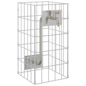 vidaXL Gabion Kraan 4 tk H&otilde;bedane 25 x 25 x 50 cm Tsingitud teras