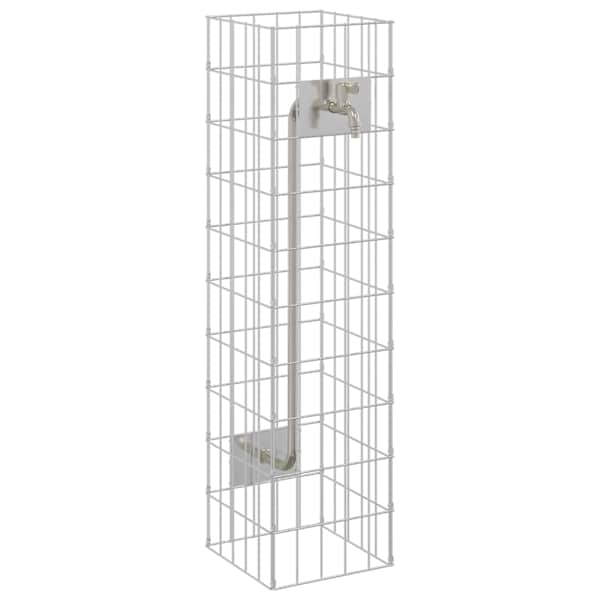 vidaXL Gabion Kraan 4 tk H&otilde;bedane 25 x 25 x 100 cm Tsingitud teras