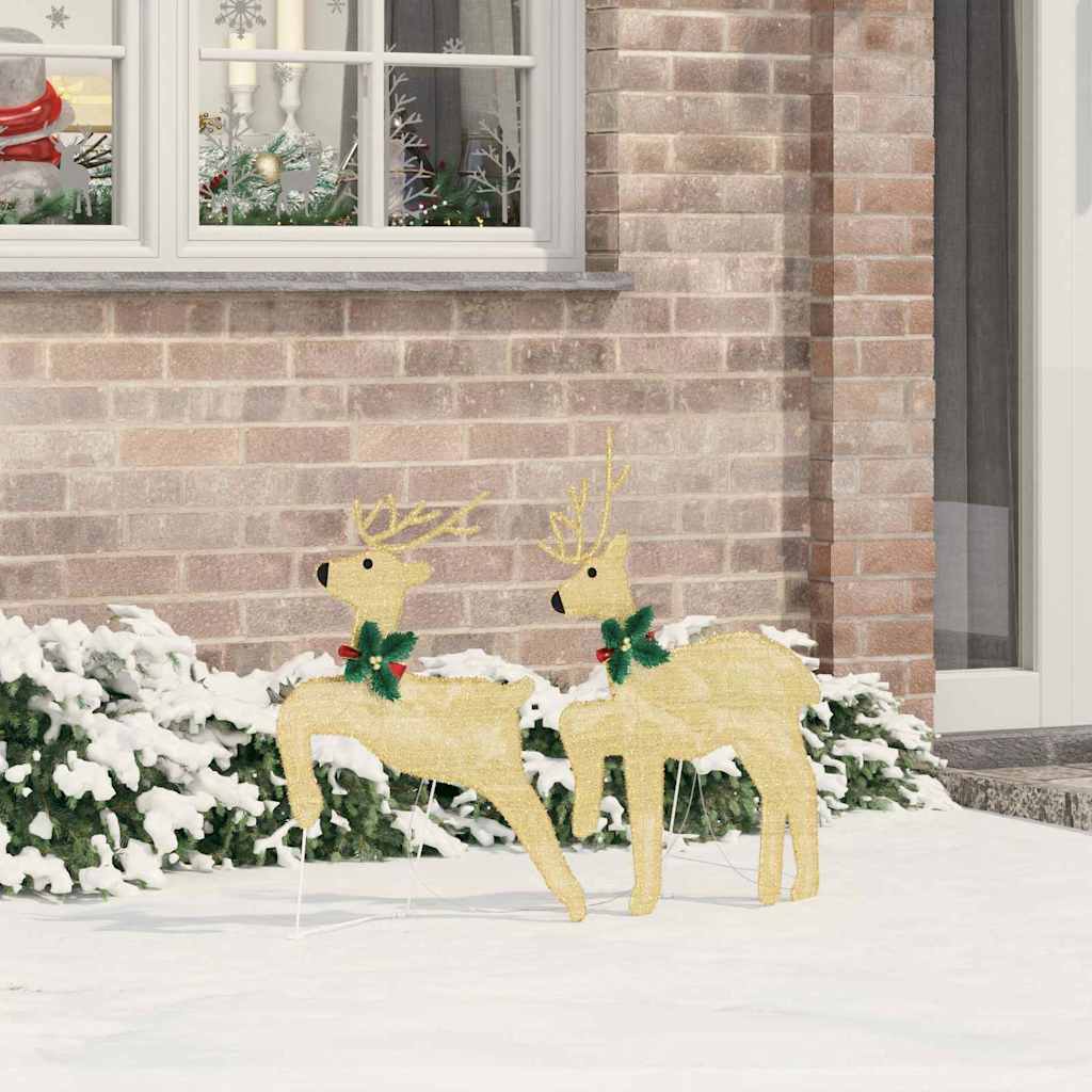 Rennes LED 2 pcs Blanc chaud 45 x 19 x 65 cm tissu
