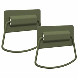 vidaXL Kapi K&auml;epidemed 2 tk K&uuml;pset roheline 85 x 45 mm Metall