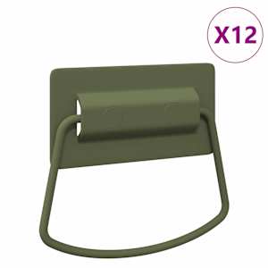 Úchyty na skříň 12 pcs Olivově zelená 85 x 45 mm Kov - obrázek 4