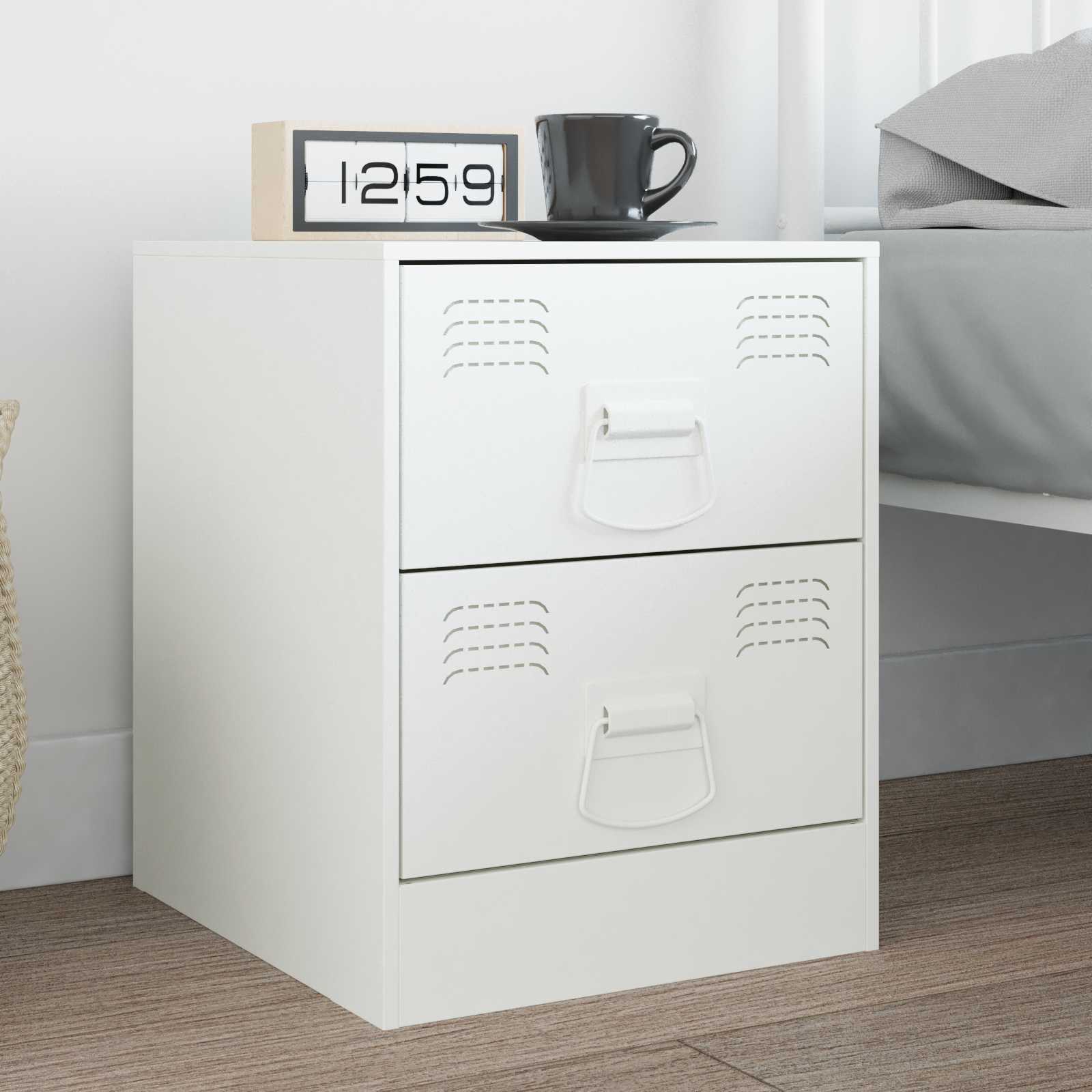 vidaXL Mânere pentru dulap Alb 85 x 45 mm Metal