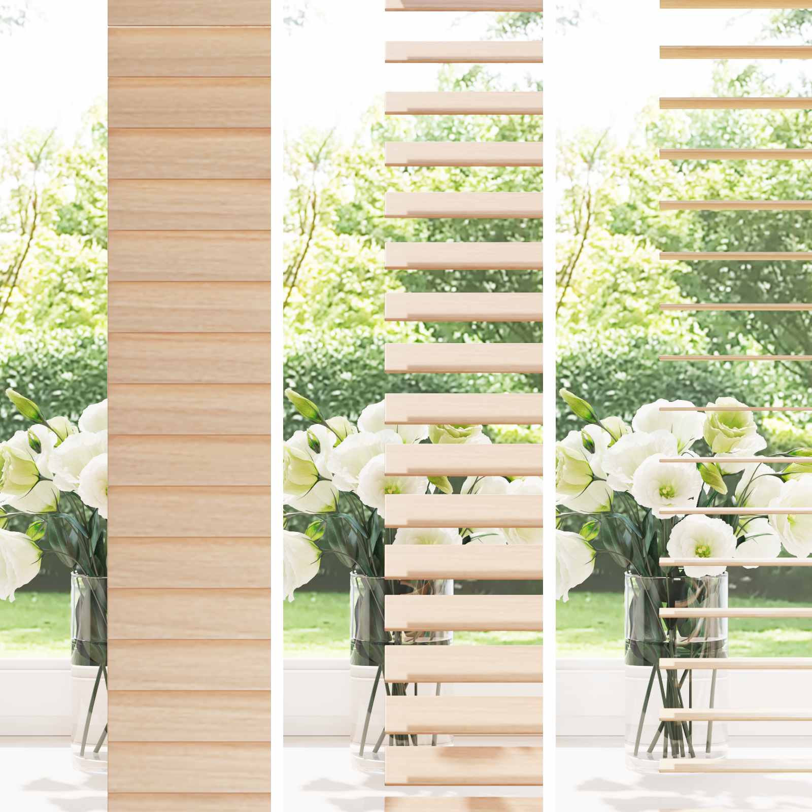 Jaloezie Eiken Look 100 x 250 cm 35 mm Massief Paulowniahout image 1