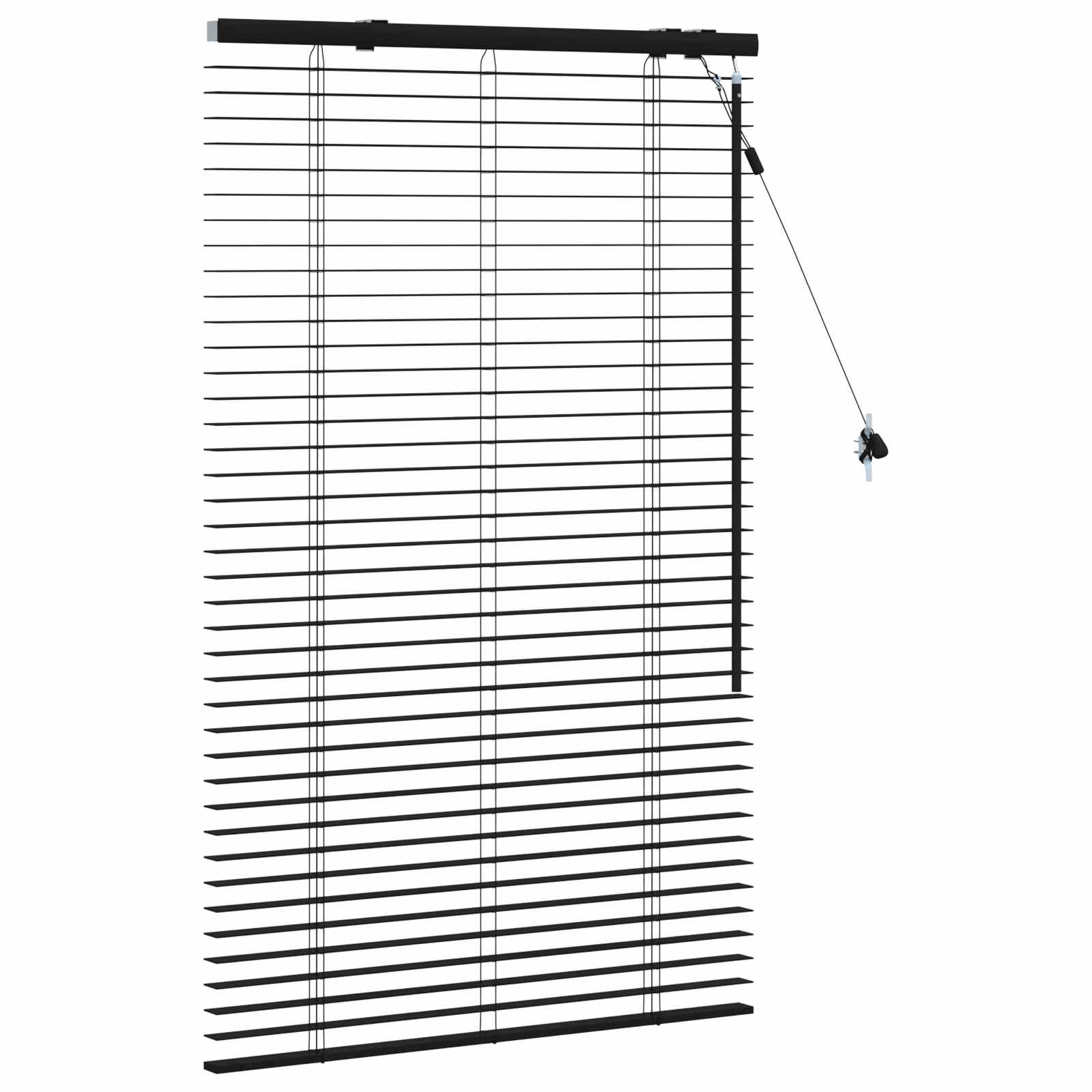 Jaloezie Zwart 95 x 130 cm 35 mm Massief Paulowniahout image 3
