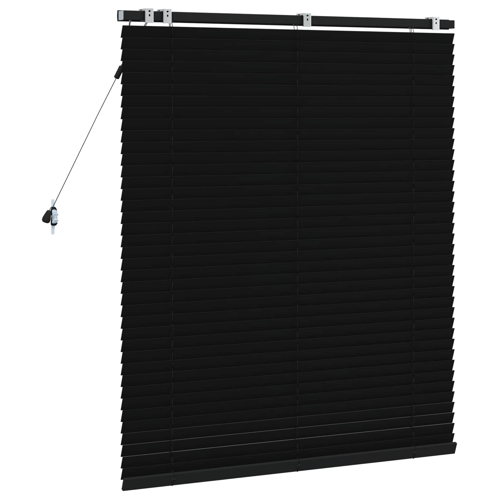 Jaloezie Zwart 115 x 130 cm 35 mm Massief Paulowniahout image 4