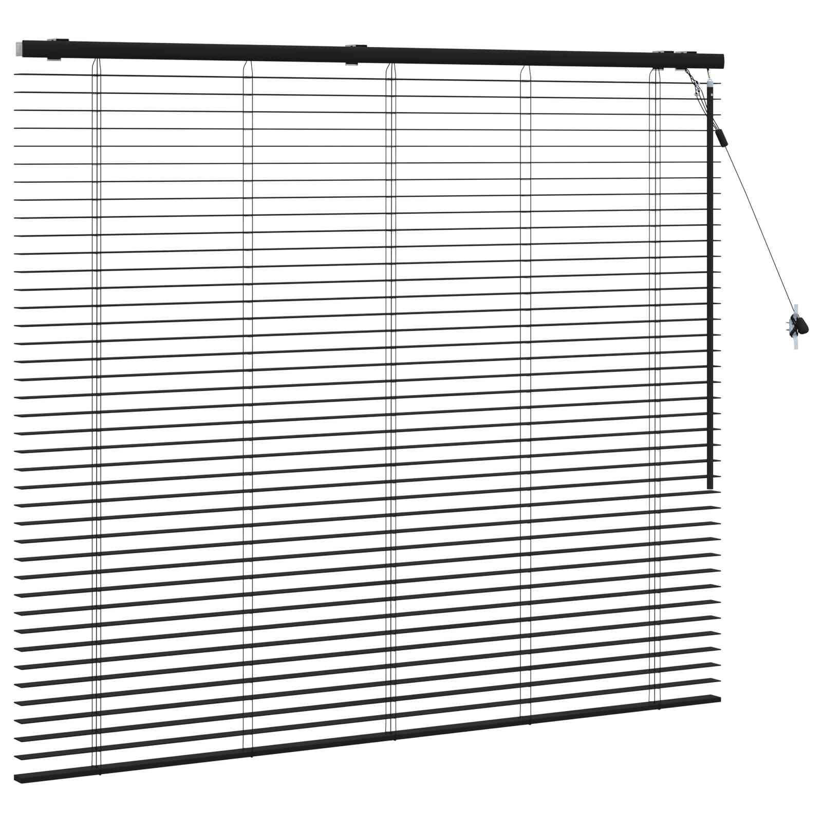 Jaloezie Zwart 130 x 130 cm 35 mm Massief Paulowniahout image 3
