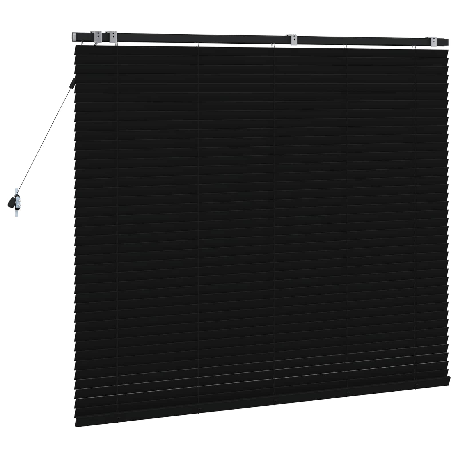 Jaloezie Zwart 135 x 130 cm 35 mm Massief Paulowniahout image 4