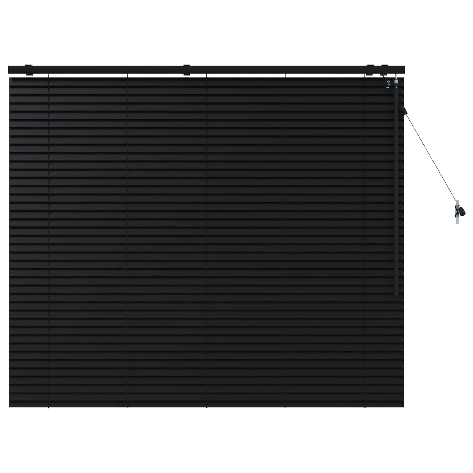 Jaloezie Zwart 140 x 130 cm 35 mm Massief Paulowniahout image 2
