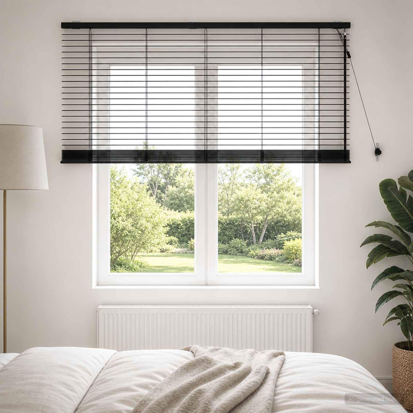 vidaXL Venezia-verho Musta 160 x 130 cm 35 mm