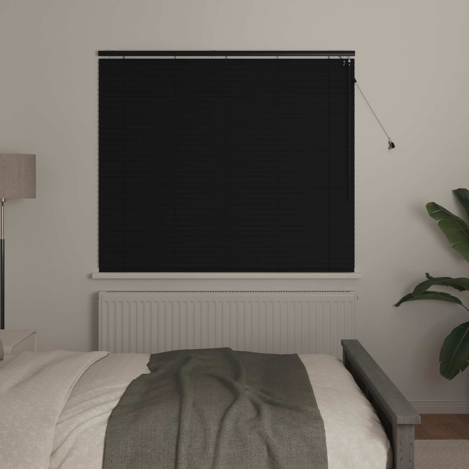 Jaloezie Zwart 150 x 130 cm 35 mm Massief Paulowniahout image 1