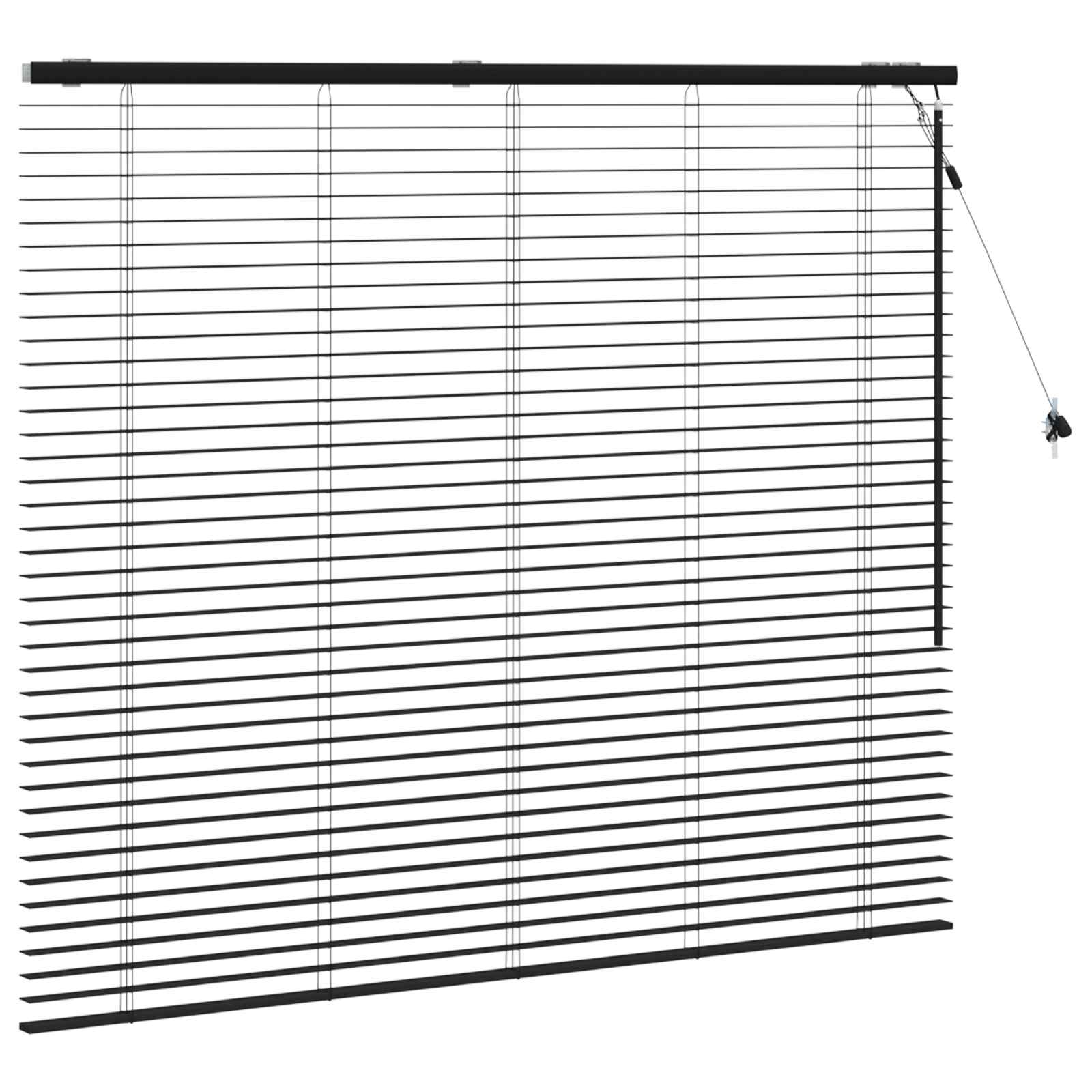 Jaloezie Zwart 150 x 130 cm 35 mm Massief Paulowniahout image 4