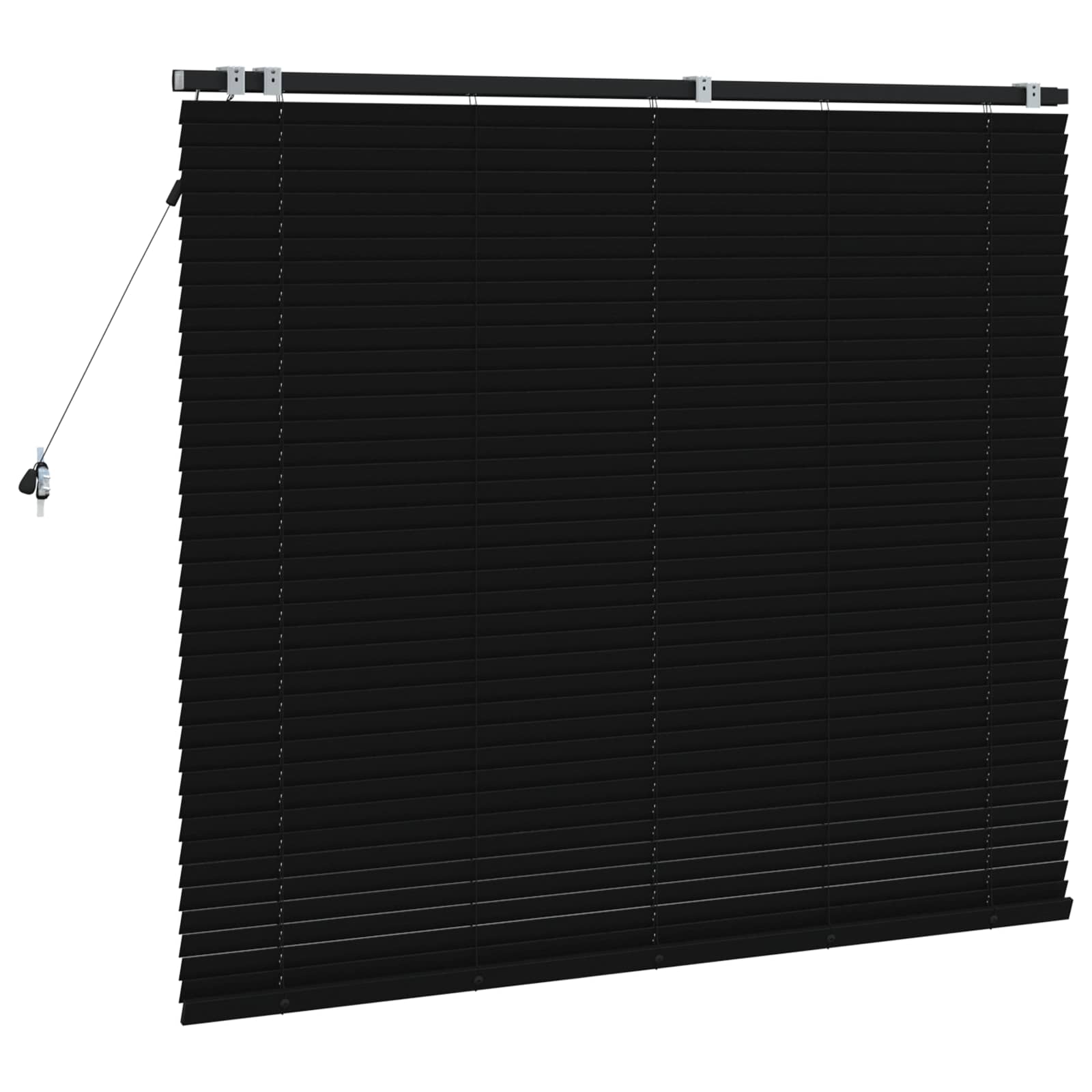 Jaloezie Zwart 155 x 130 cm 35 mm Massief Paulowniahout image 4