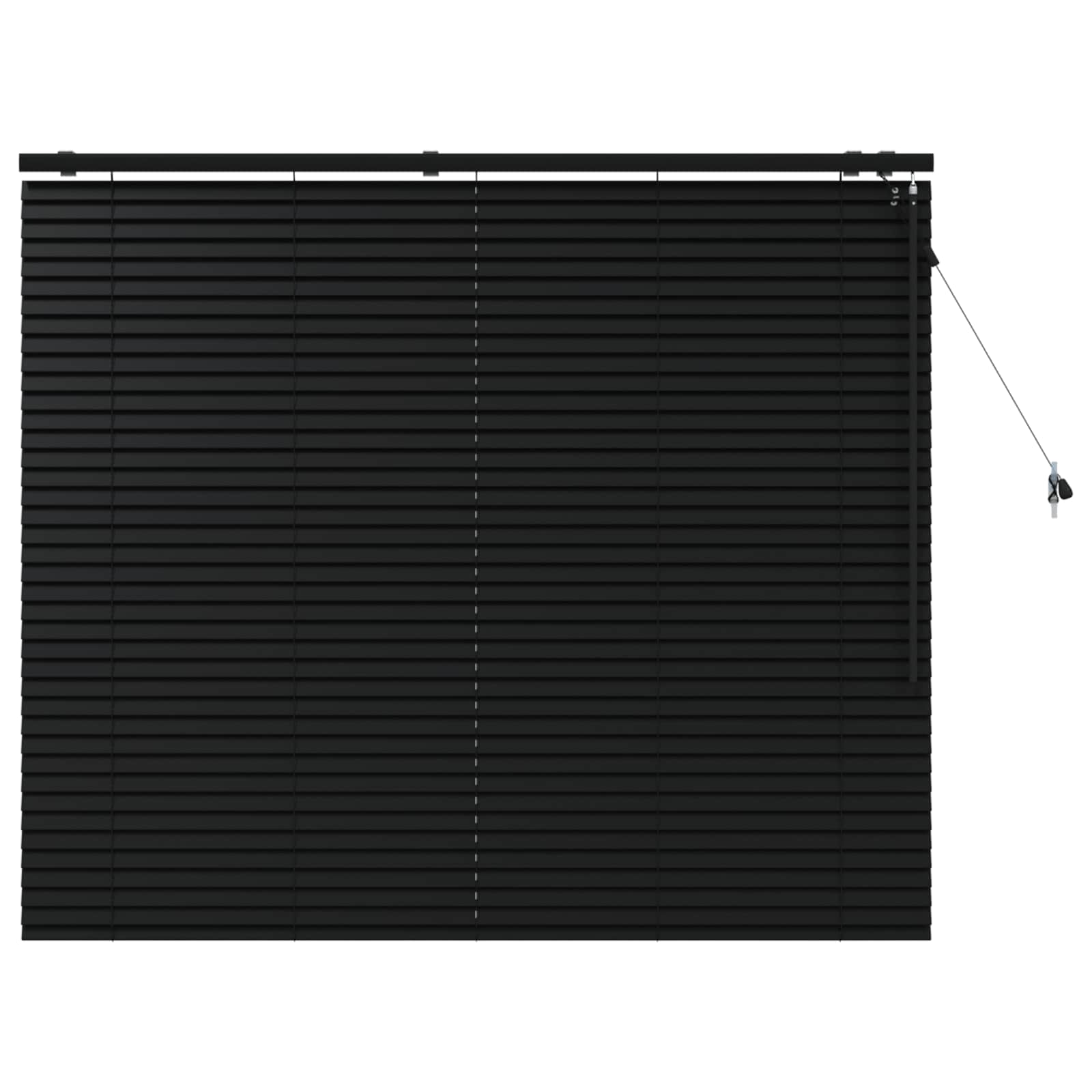 Jaloezie Zwart 155 x 130 cm 35 mm Massief Paulowniahout image 2