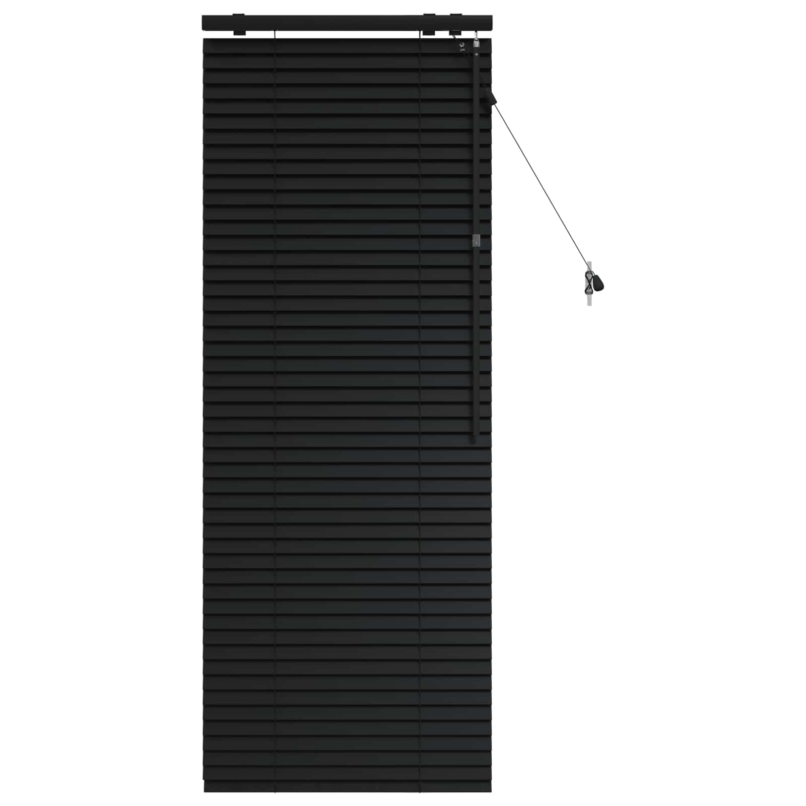 Jaloezie Zwart 65 x 160 cm 35 mm Massief Paulowniahout image 2