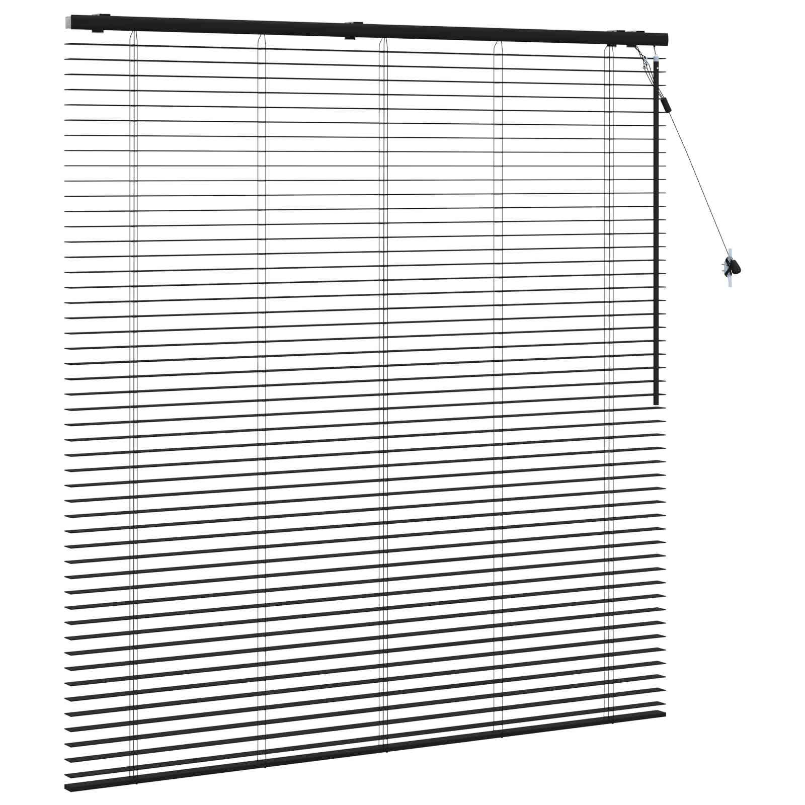 Jaloezie Zwart 145 x 160 cm 35 mm Massief Paulowniahout image 3
