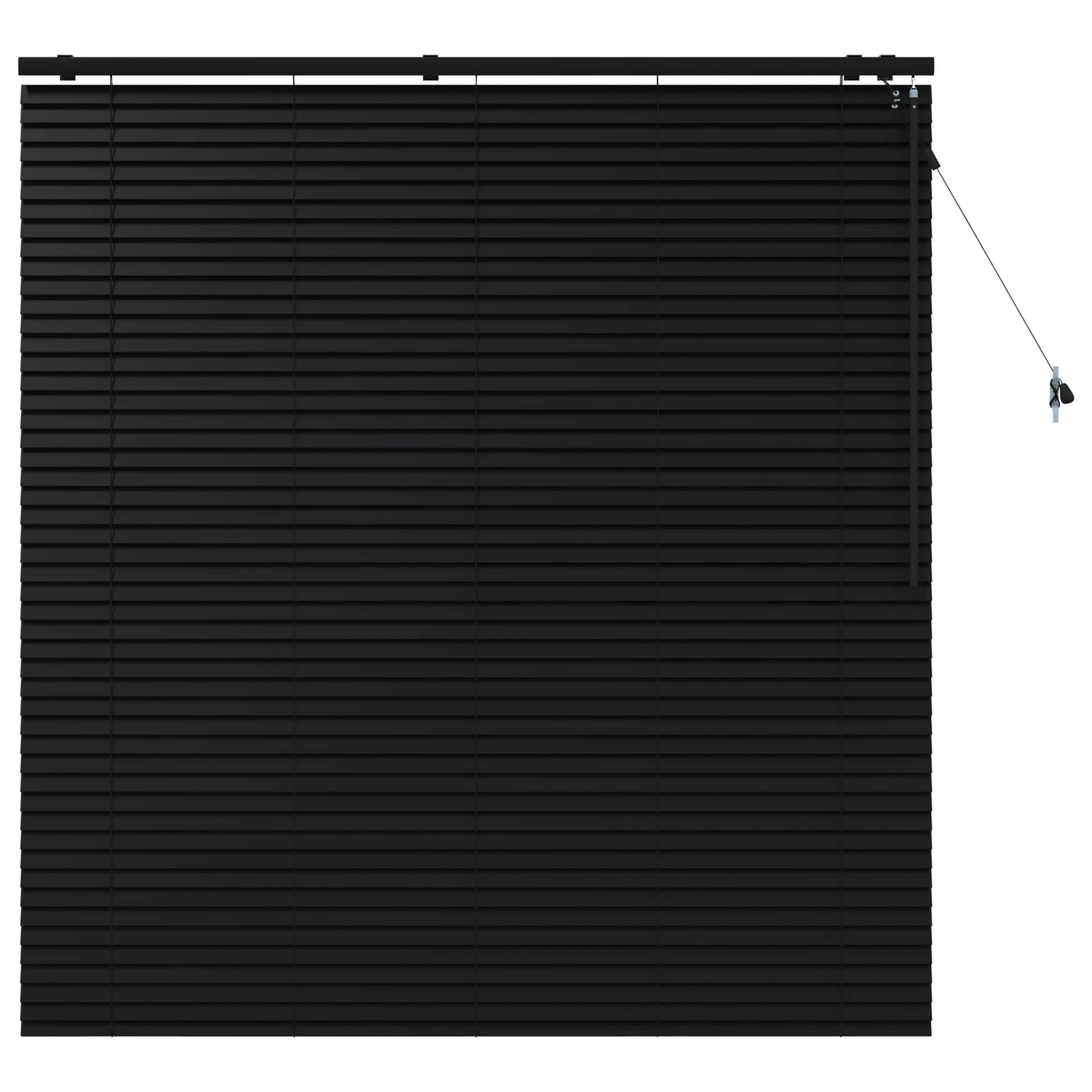 Jaloezie Zwart 145 x 160 cm 35 mm Massief Paulowniahout image 2