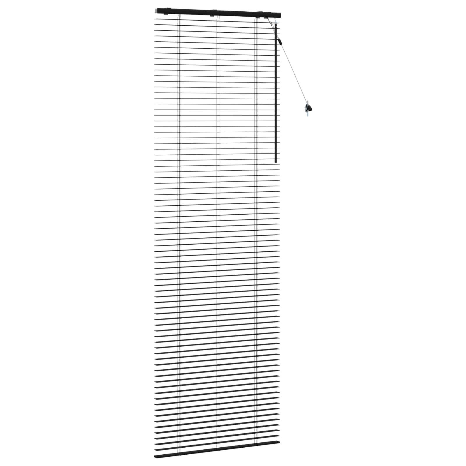 Jaloezie Zwart 90 x 250 cm 35 mm Massief Paulowniahout image 3